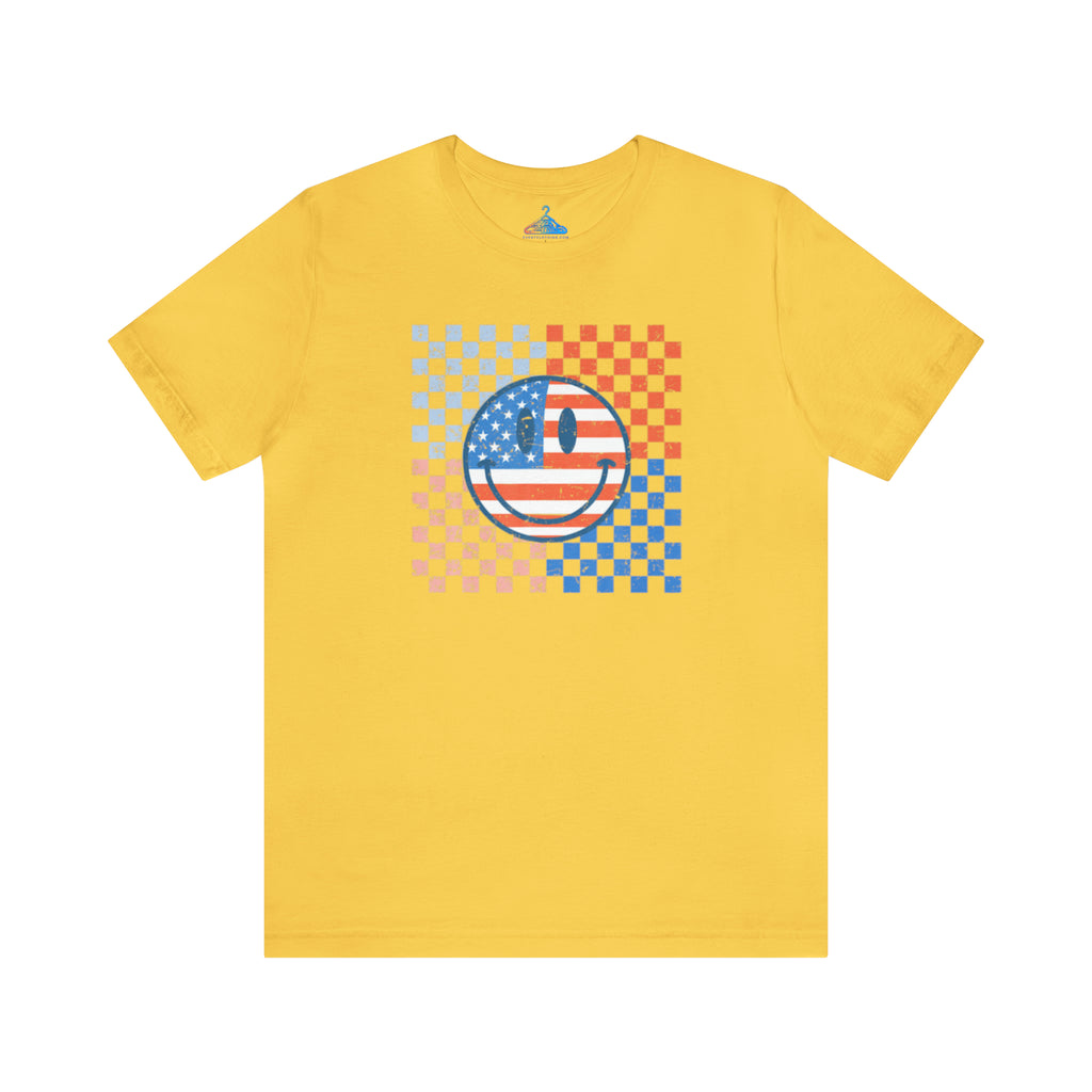 Smiley American Flag T-Shirt - Eventclothing.com