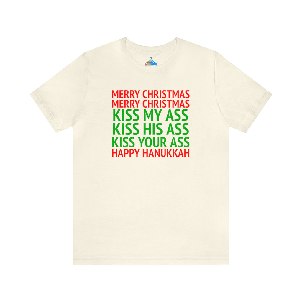 Kiss My Ass Hannukah Christmas T-Shirt - Eventclothing.com