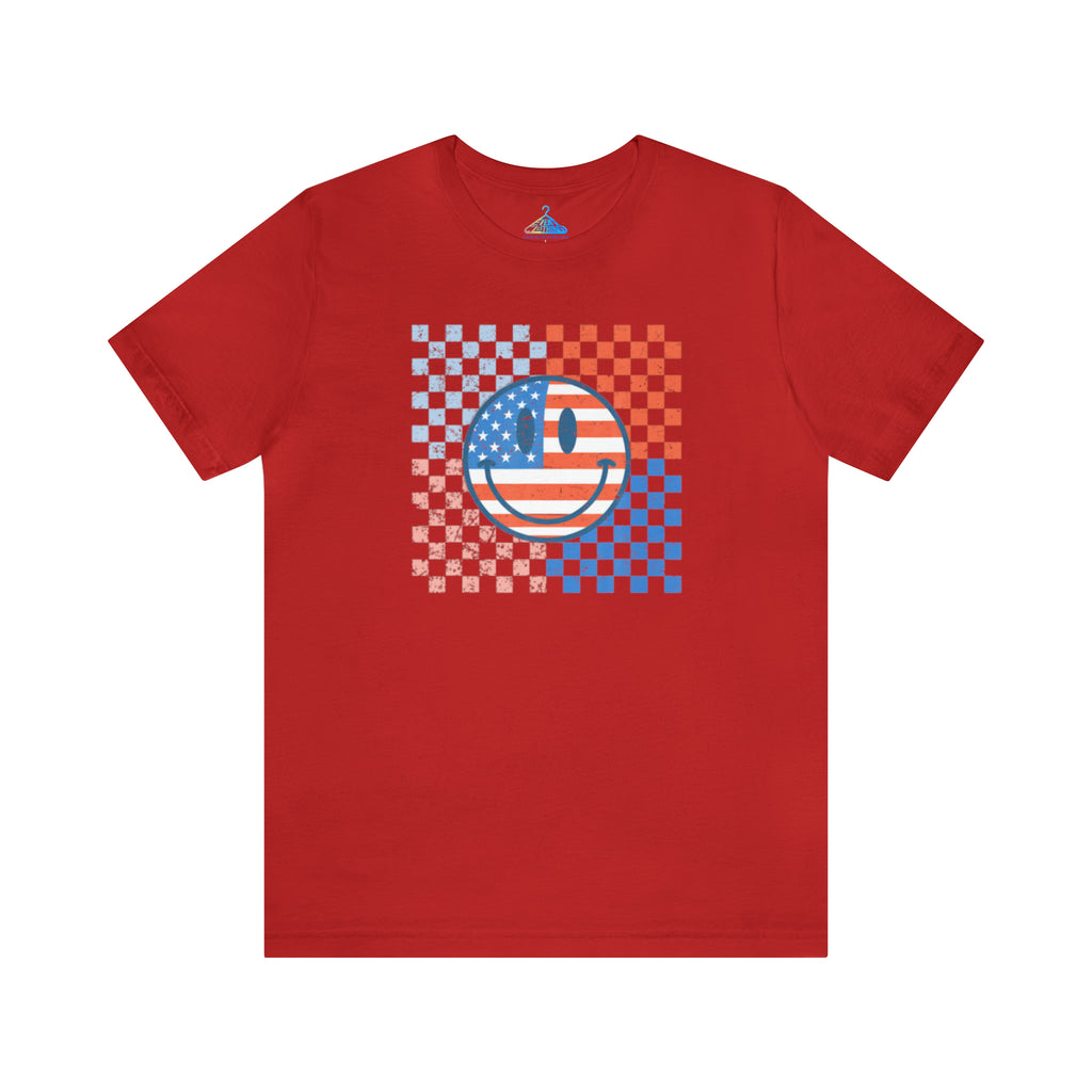 Smiley American Flag T-Shirt - Eventclothing.com