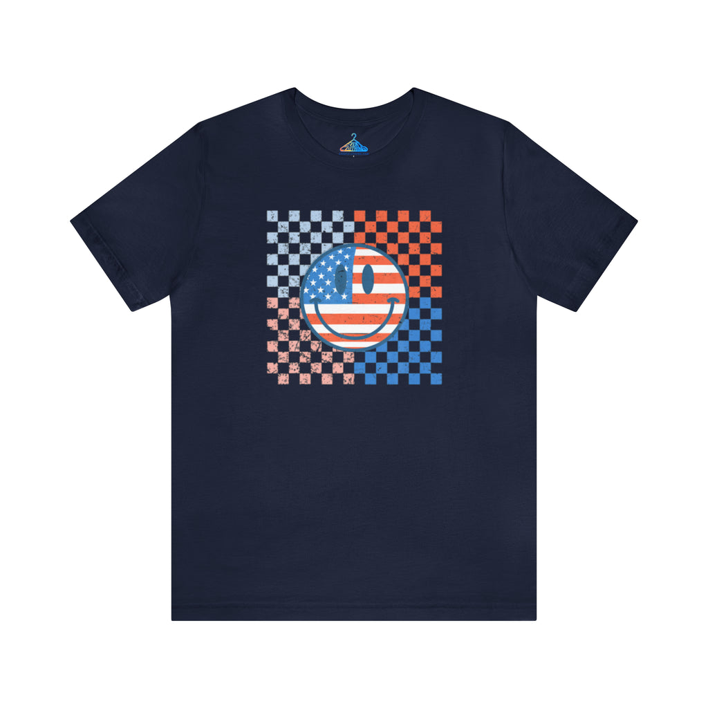 Smiley American Flag T-Shirt - Eventclothing.com