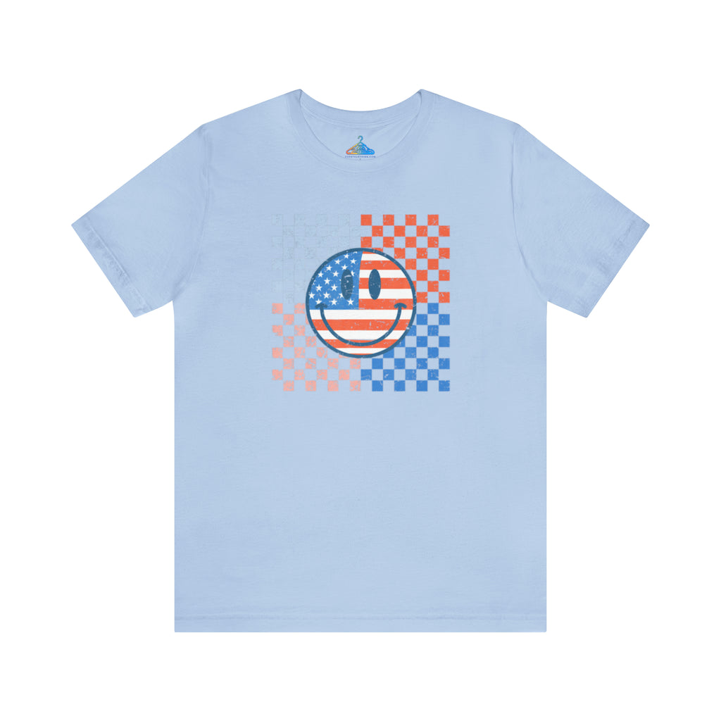 Smiley American Flag T-Shirt - Eventclothing.com