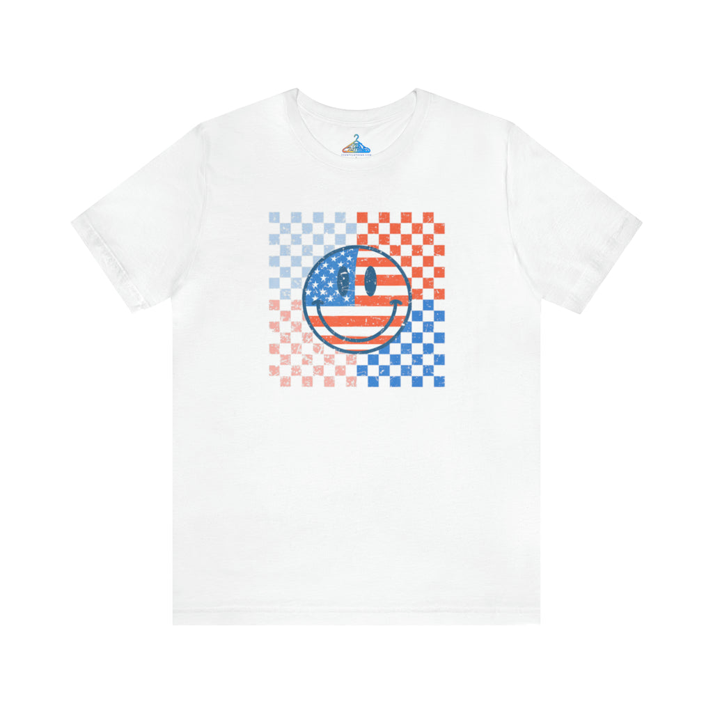 Smiley American Flag T-Shirt - Eventclothing.com