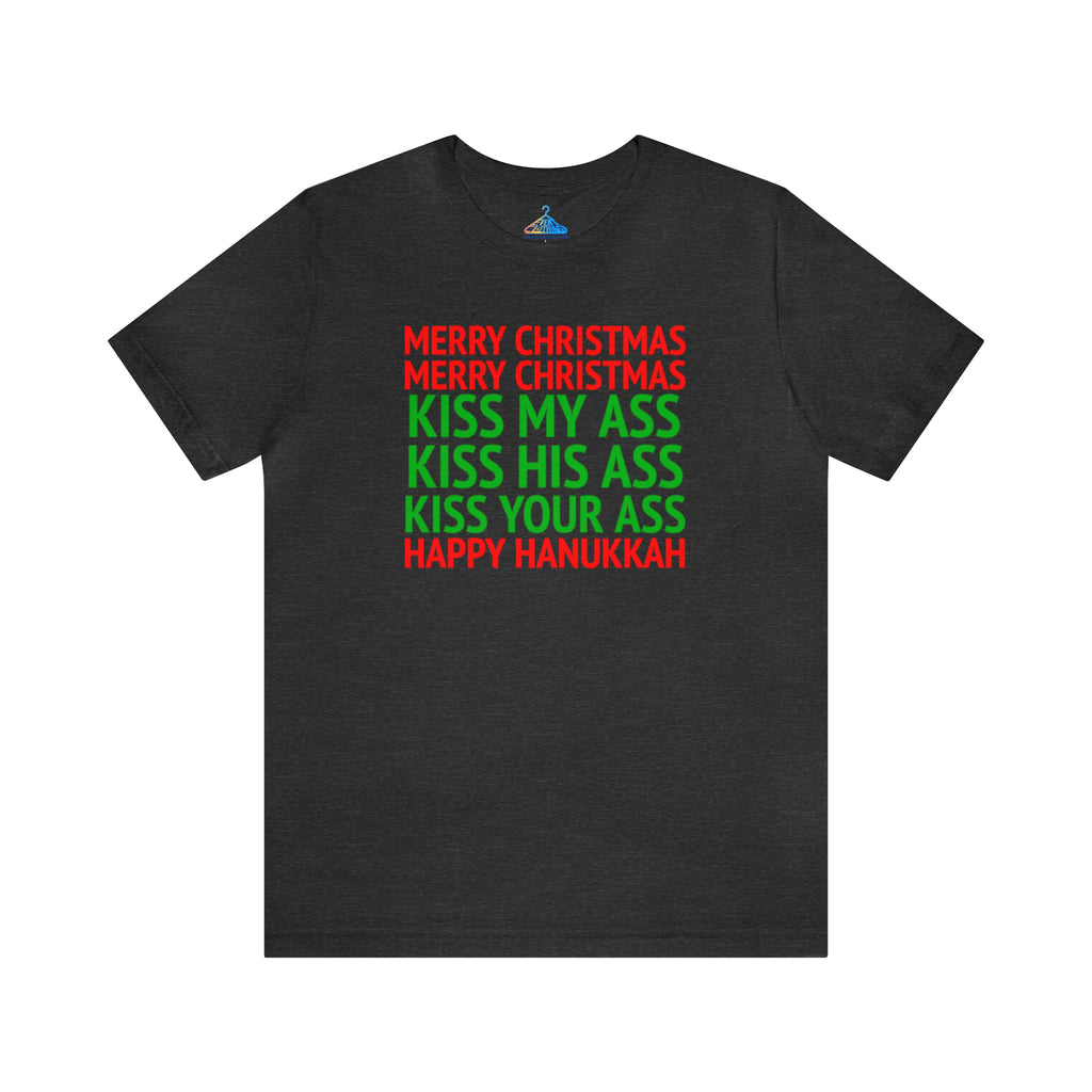 Kiss My Ass Hannukah Christmas T-Shirt - Eventclothing.com