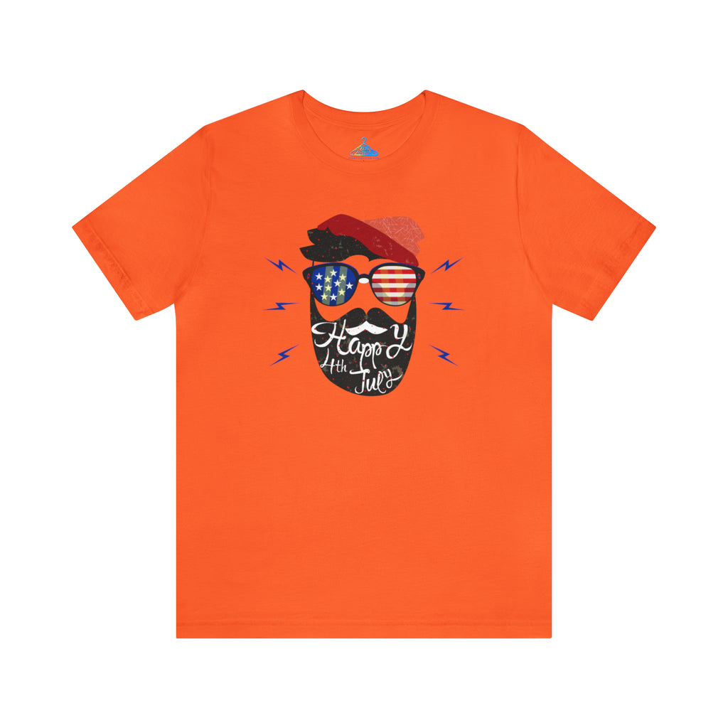 Happy Fourth of July Bearded Man T-Shirt - Eventclothing.com