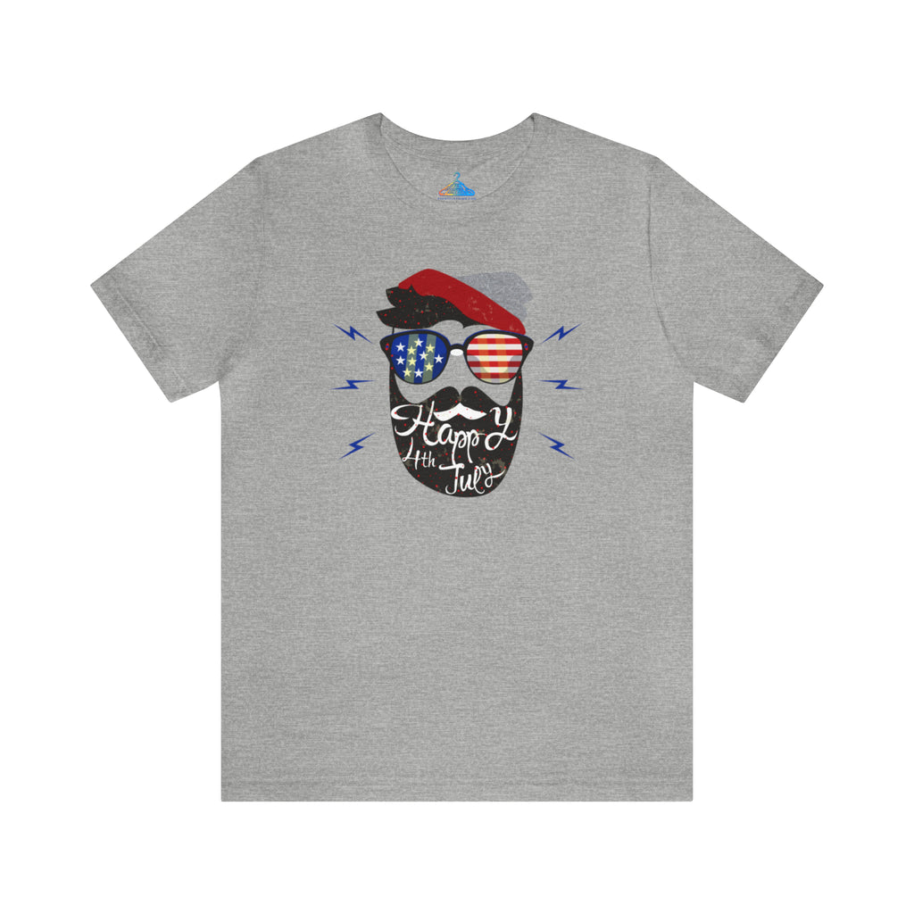 Happy Fourth of July Bearded Man T-Shirt - Eventclothing.com