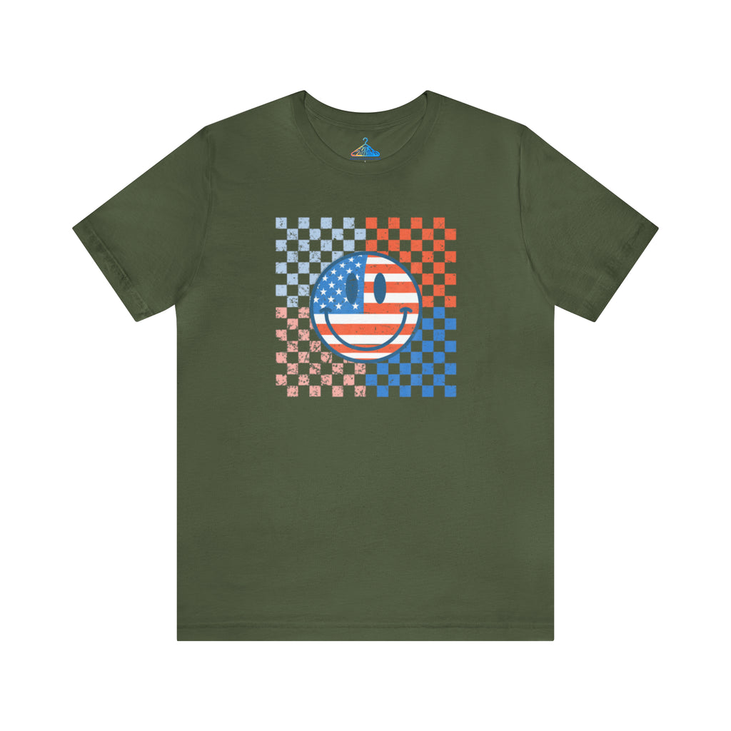 Smiley American Flag T-Shirt - Eventclothing.com