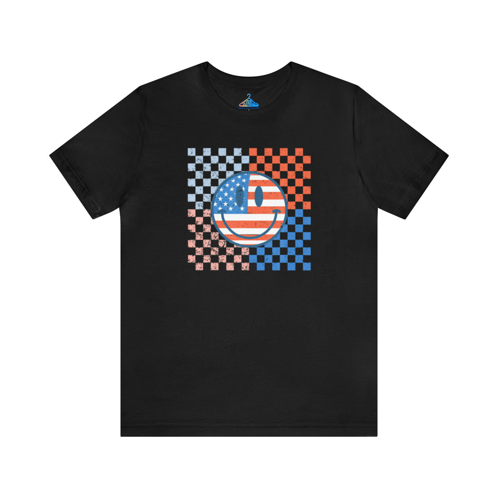 Smiley American Flag T-Shirt - Eventclothing.com