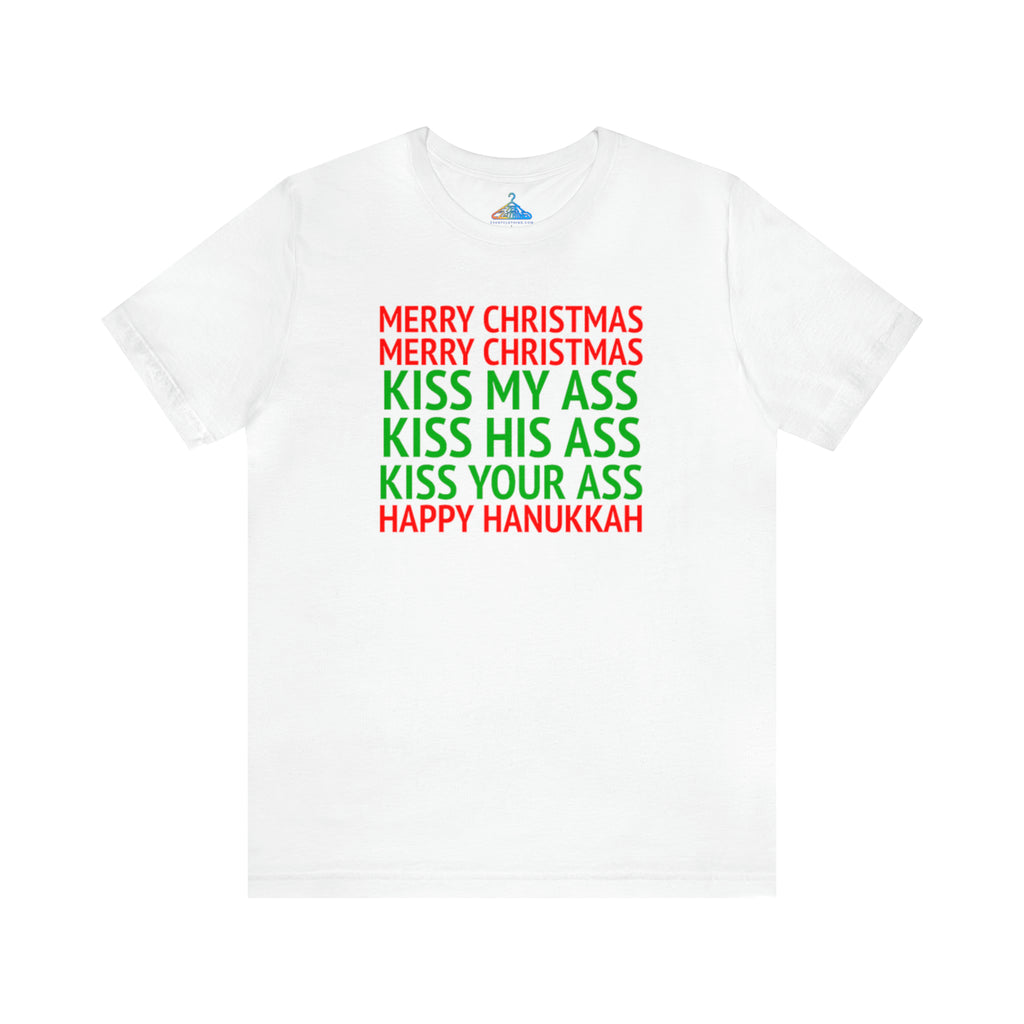 Kiss My Ass Hannukah Christmas T-Shirt - Eventclothing.com