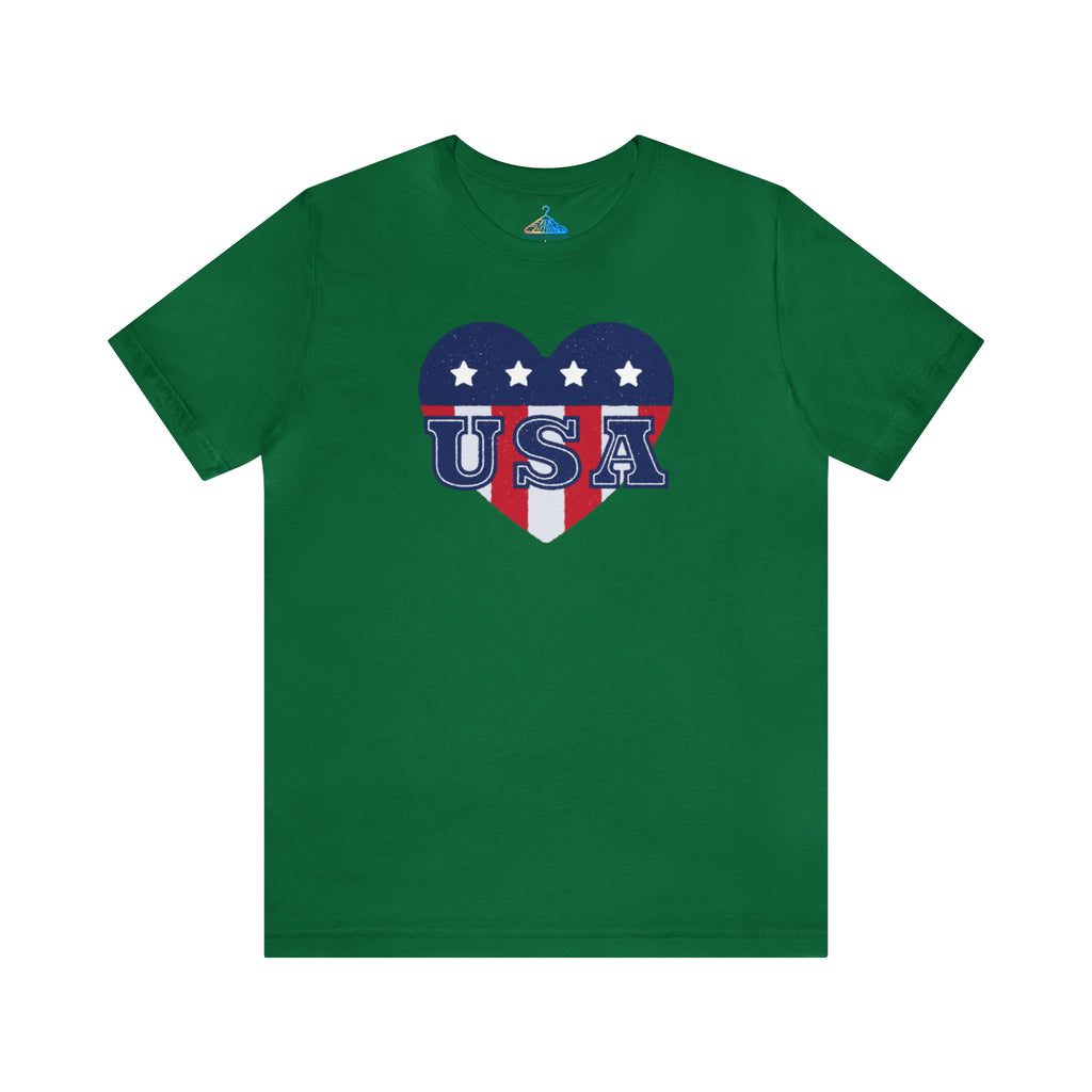 USA Heart Fourth of July T-Shirt - Eventclothing.com