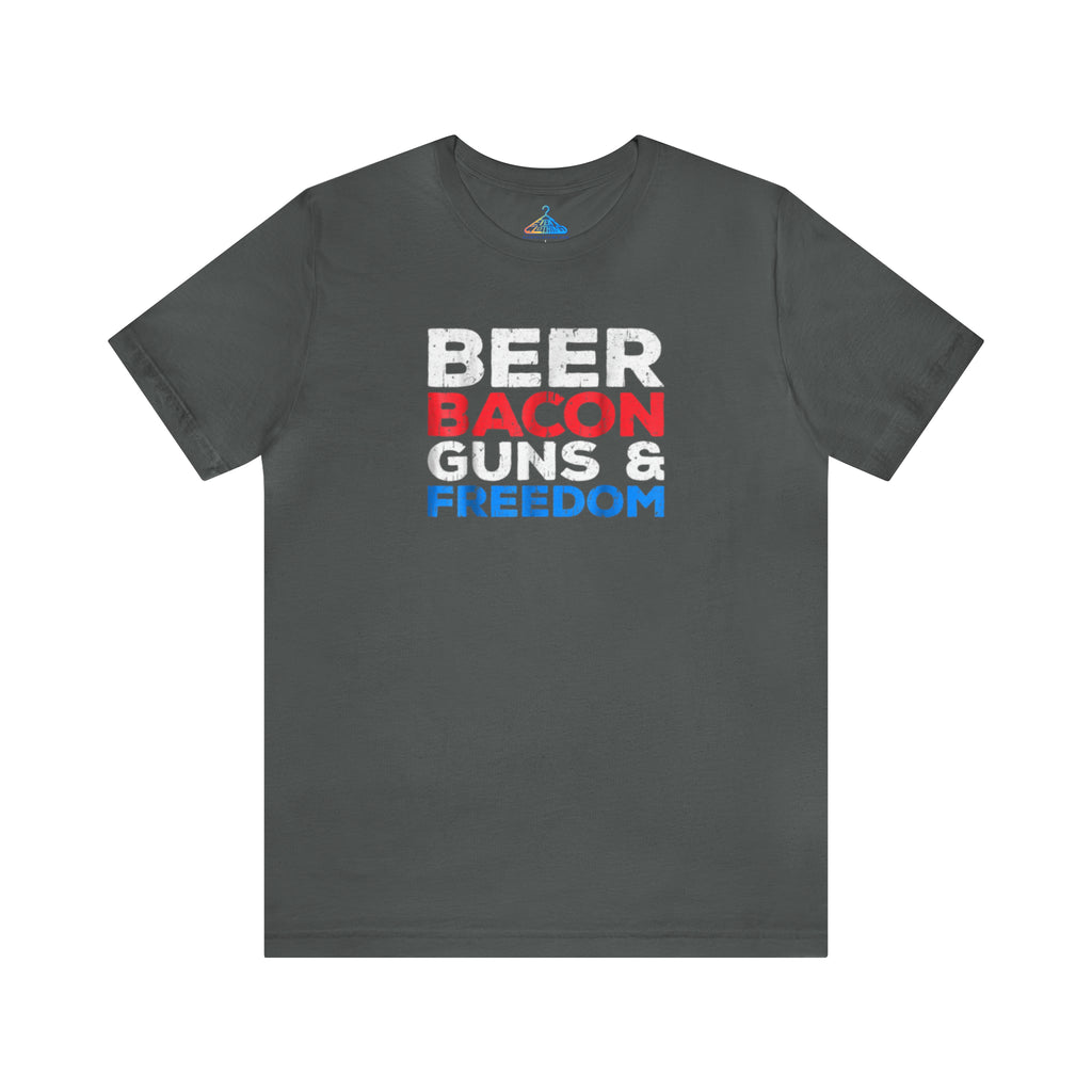 Beer Bacon Guns And Freedom T-Shirt - Eventclothing.com