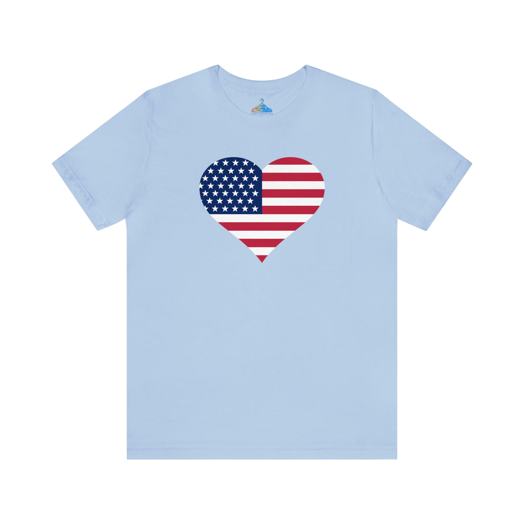 USA Heart Shaped Flag T-Shirt - Eventclothing.com