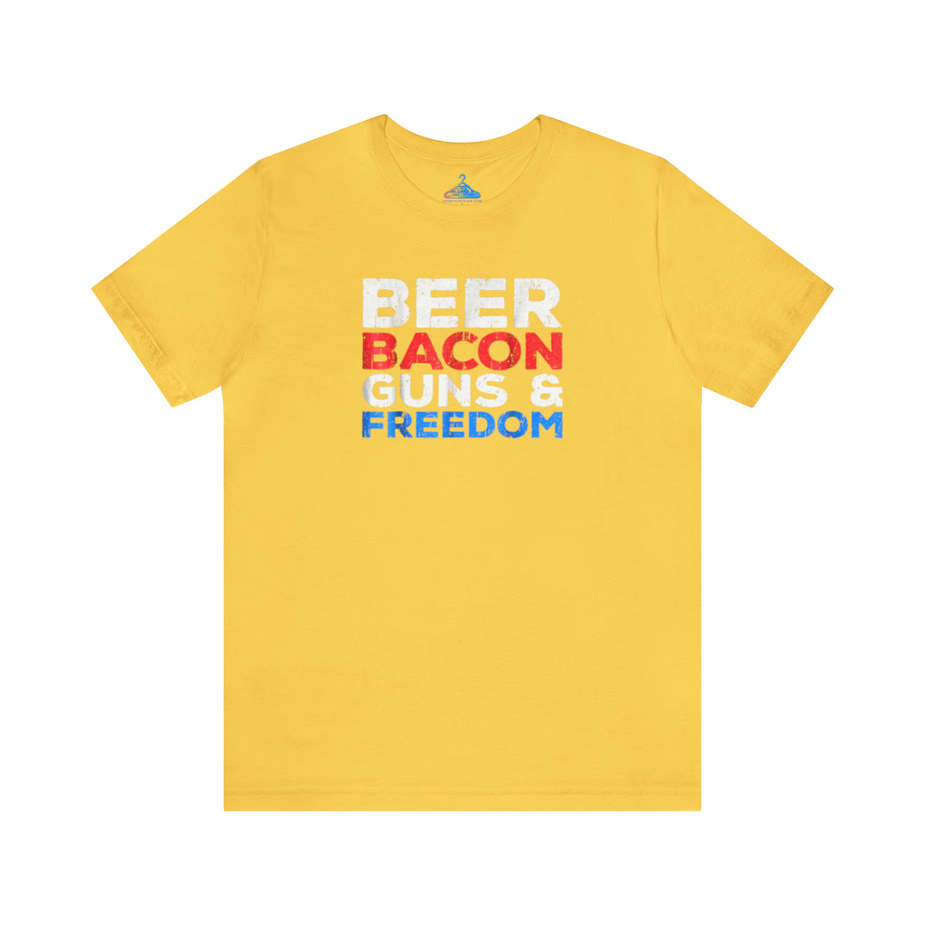 Beer Bacon Guns And Freedom T-Shirt - Eventclothing.com