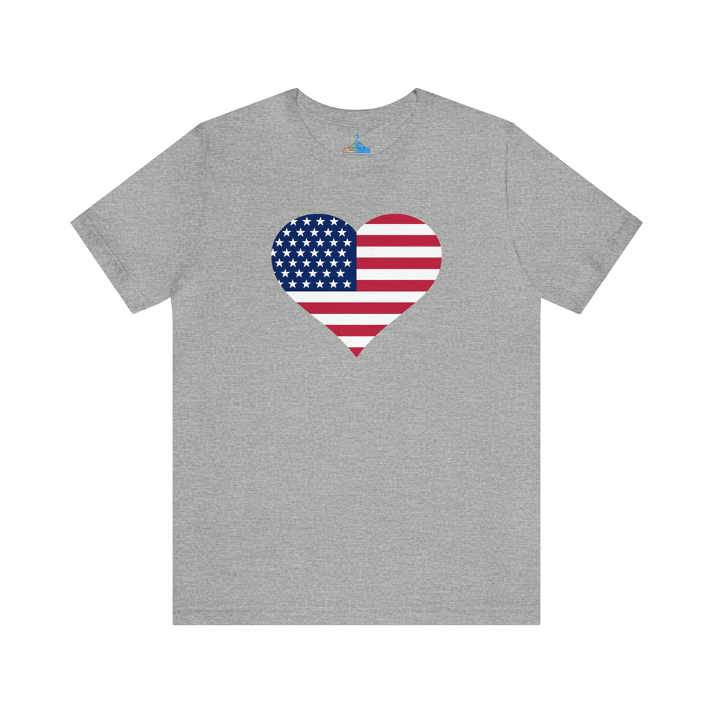 USA Heart Shaped Flag T-Shirt - Eventclothing.com