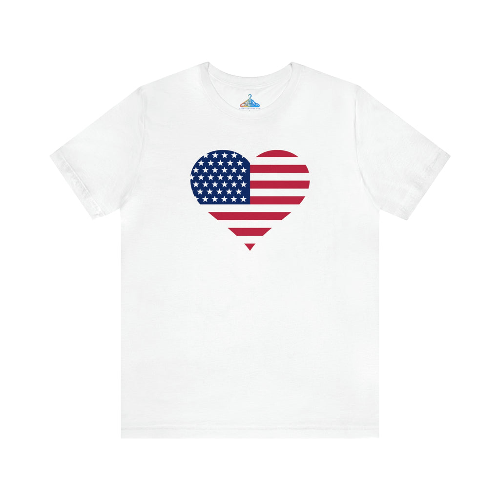 USA Heart Shaped Flag T-Shirt - Eventclothing.com