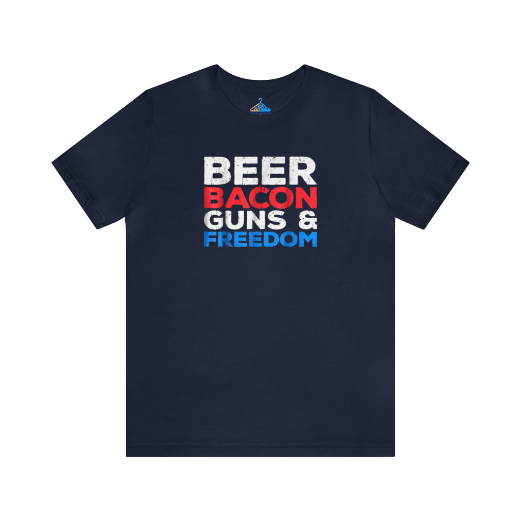 Beer Bacon Guns And Freedom T-Shirt - Eventclothing.com