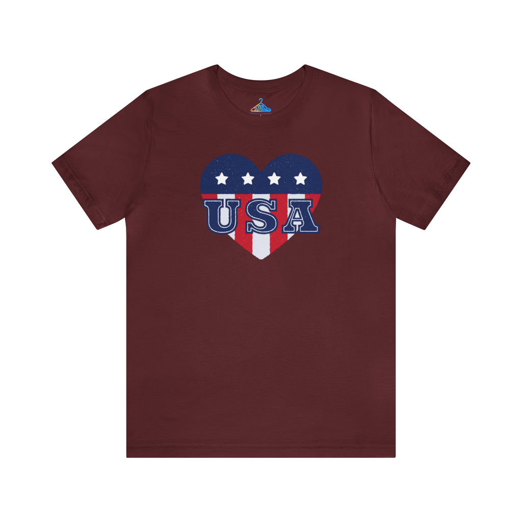 USA Heart Fourth of July T-Shirt - Eventclothing.com