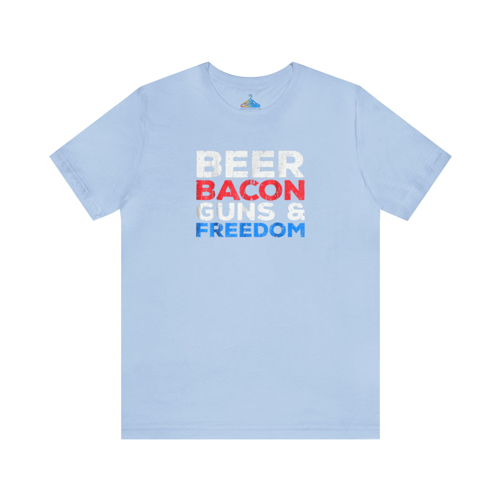 Beer Bacon Guns And Freedom T-Shirt - Eventclothing.com