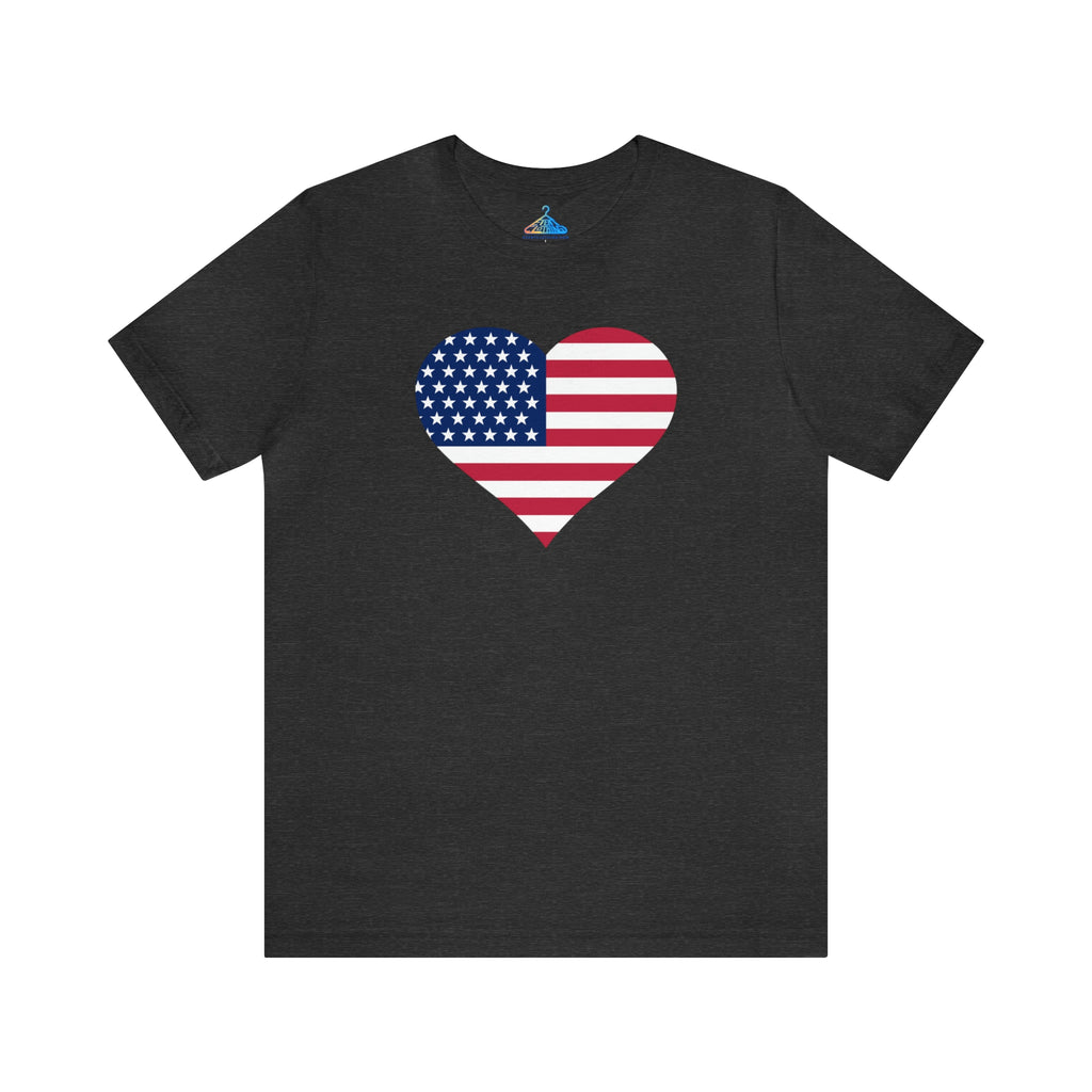 USA Heart Shaped Flag T-Shirt - Eventclothing.com